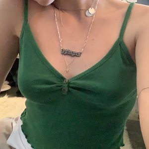 Green Crop Tank (M)/(S)